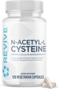 Supplément Revive MD NAC pour les hommes et les femmes - N-acétyl Cystéine soutient la santé respiratoire, cardiovasculaire et cellulaire - Antioxydants et immunosupport (120 capsules, 60 portions)