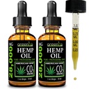 GreenIVe gouttes de chanvre 28,000mg naturellement cultivées gouttes d'huile de chanvre Omégas végétaliens résultats de Potentiel naturel (2 Pack)