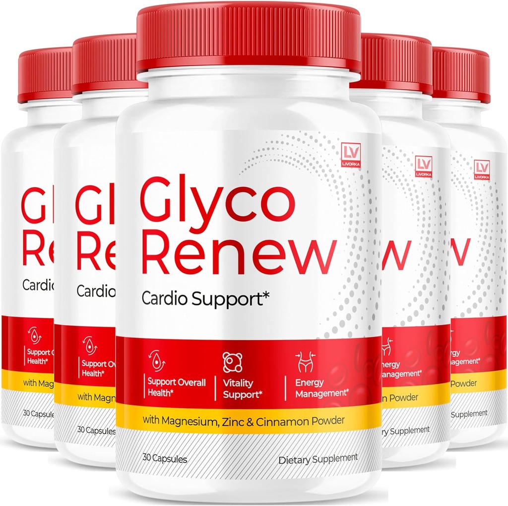 (5 Pack) Glyco Renew - Glyco Renew Blood Support, Glyco Renew Blood Support, Glyco Renew Blood Support Pills, Glyco Renew Blood Support, Glyco Renew Blood Support, 150 Capsules