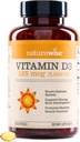 NatureWise Vitamine D3 5000iu (125 mcg) 1 an d'approvisionnement pour le soutien immunitaire, la fonction musculaire saine et la santé des os - Non-OGM, sans gluten dans l'huile d'olive vierge extra biologique, (Mini Softgel), 360 Nombre