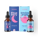 JoySpring Genius Drops Cerveau Supplément et SleepBerry Melatonin pour les enfants