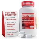 Acétaminophène en temps opportun 500mg - 500 Caplets - Extra Strength Pain Relief - Comparé à l'ingrédient actif dans Extra Strength - Crampes menstruelles, Réducteur de fièvre, Douleur mineure de l'arthrite