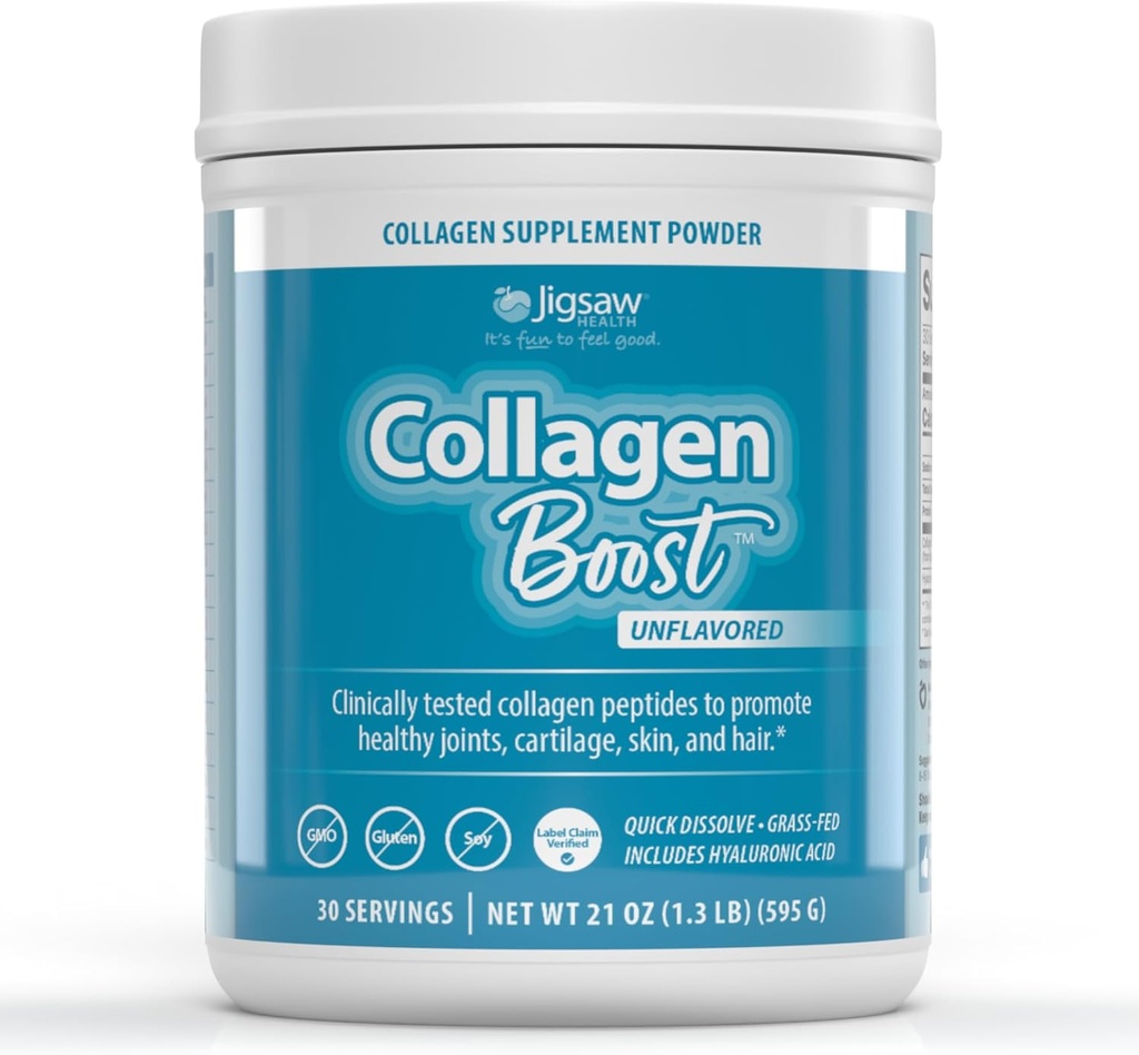 Jigsaw Health Collagen Boost® favorise la santé des articulations, du cartilage, de la peau et des cheveux