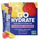 GoHydrate à faible teneur en sodium Électrolytes Poudre Packets Sans sucre - Hydratation instantanée Mélange quotidien - Zéro mélange d'arôme d'eau de sucre Célibataires avec vitamine D - (Lémonade aux mûres, 30 paquets)