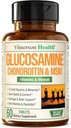 Supplément de glucosamine Chondroitin MSM – Suppléments articulaires avancés pour les hommes et les femmes avec/Sulfate de glucosamine 1000mg, Sulfate de glucosamine et MSM, Vitamine B12 et plus pour la santé conjointe – Admissibilité de la FSA