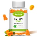 Lutein Gummies 25mg - Vitamines oculaires Lutein & Zeaxanthin Suppléments santé oculaire pour adultes, Supplément santé oculaire sans sucre - Support Vision,Maculaire,Blue Light Filtering (60 Nombre)