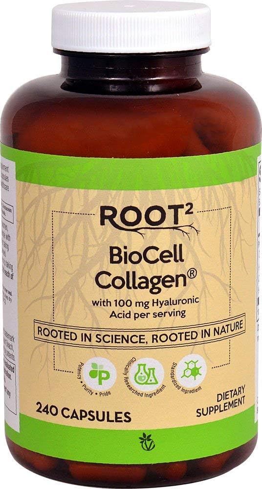 Vitacost ROOT2 Collagène BioCell avec acide hyaluronique -- 100 Milligramme par portion - 240 Capsules