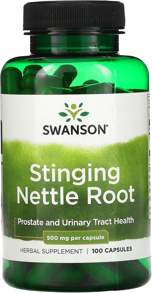 Swanson Stinging Nettle Root 500 Milligramme, 100 Caps (paquet de 3)