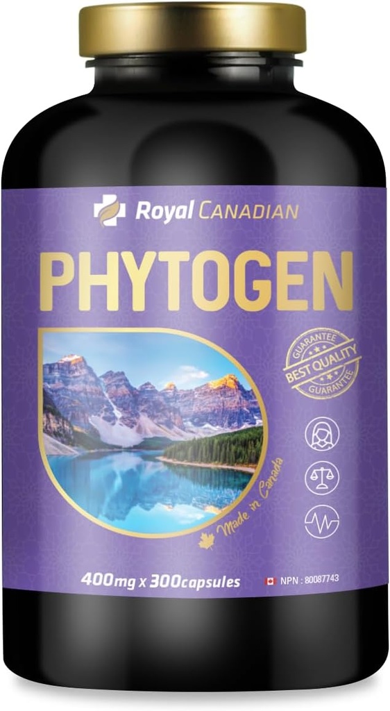 ROYAL CANADIEN Supplément de soutien à l'équilibre hormonal féminin phytogénique-primium (300 x 400mg Capsules)