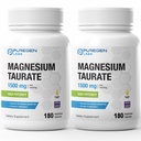 Puregen Labs Magnésium Taurate 1500mg par portion [haute puissance] Total 360 Caps Veggie, Chélaté pour Absorption Supérieure, Non-OGM, NO Gluten et Dairy.