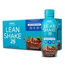 GNC Lean Shake 25 Protein Shake, Gestion du poids cliniquement prouvé, Remplacement des repas, 25g Protéines avec Zéro Sucre ajouté, Prêt à boire, Menthe au chocolat, Paquet de 12