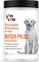 Pilules de saumure (Forme de poudre) - Vitamines prénatales pour chiens (Earlier Thomas Pet) - Acide folique, B12, Calcium - Fournitures pour chiens enceintes (Liver, 1 livre)