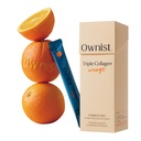 Ownist Triple Collagen Liquid Packets On-The-Go - Peptides avec collagène marin hydrolysé, élastine, acide hyaluronique et vitamine pour une peau saine - Arôme orange - 14 Stick Packs individuels