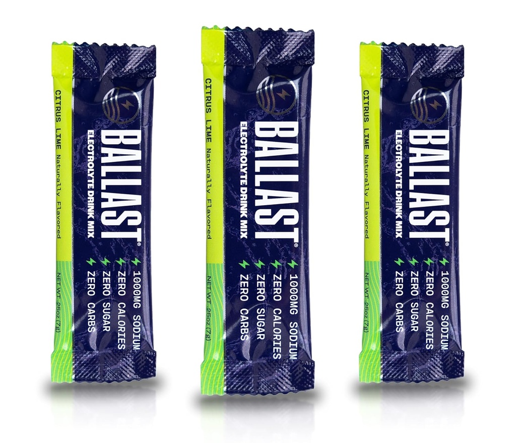 Ballast Zero-Sugar Electrolytes - Citrus Lime - Paquets de poudre d'hydratation