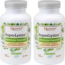 Quantum Health SuperLysine+ Advanced Formula Immune Support Supplement Lysine 1500 mg, Vitamin C Echinacea Licorice Bee Propolis & Odorless Garlic - 180 Tablets (Pack of 2)