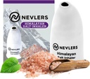 Nevlers Inhalateur de sel blanc himalayen pour les poumons et le nez avec 6 Oz Coarse Pink Himalayan Sea Salt.
