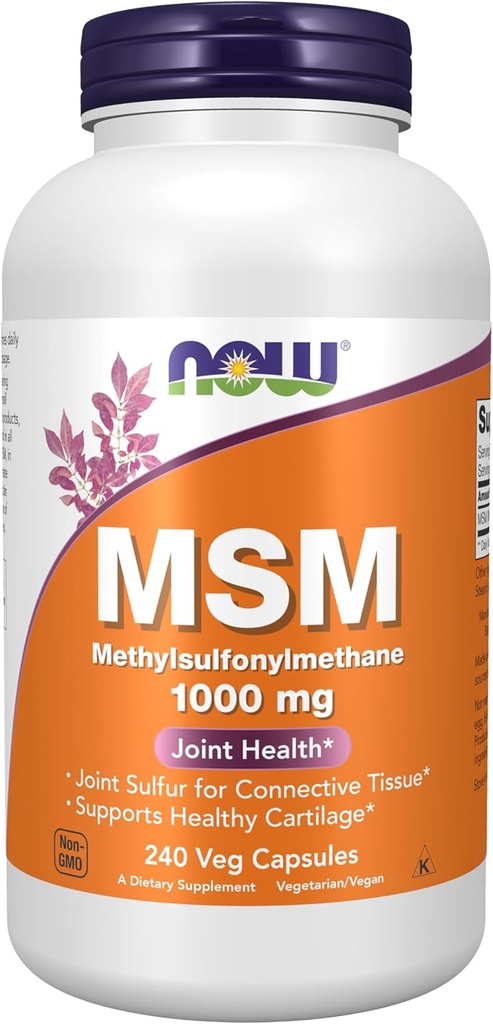 NOW FOODS M.S.M 1000mg Capsules, 240 CT