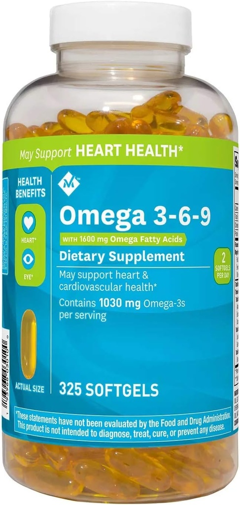 Members Mark Omega 3-6-9 Dietary Supplement (325 Count)