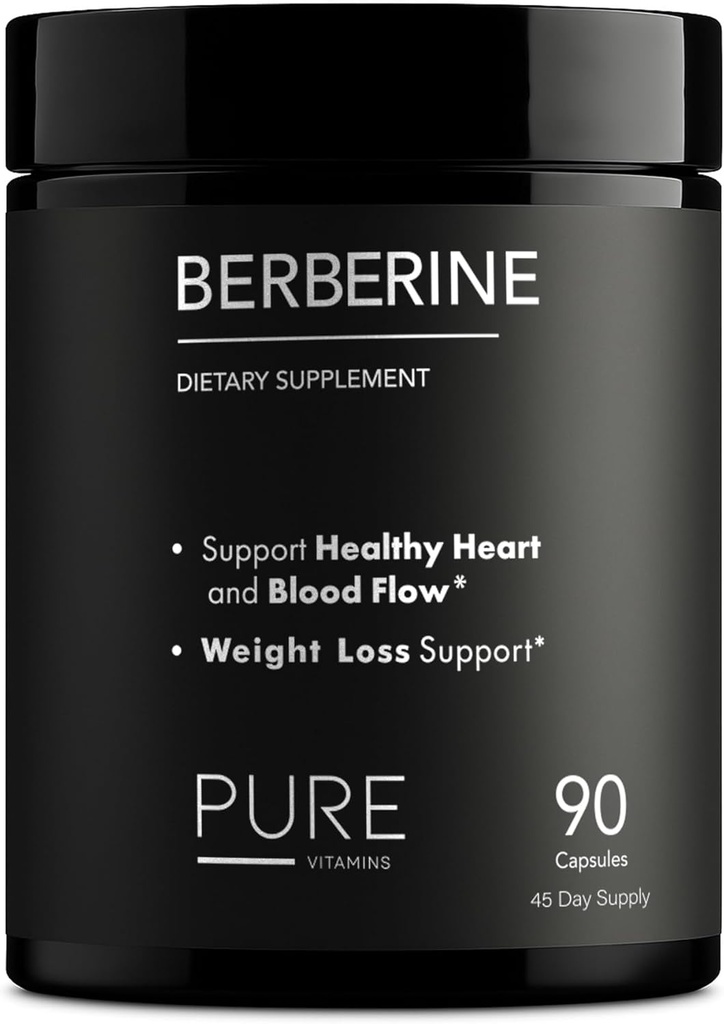 Ultra High Strength Berberine HCL 1200mg Suppléments de 90 capsules véganes Supplément de berberine biologique pour le soutien métabolique et la santé globale