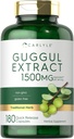 Supplément d'extrait de guggul de Carlyle de 1500mg de 180 capsules de Guggulsterone de non-OGM et sans gluten