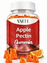 Gommies de pectine de pomme - Supplément haute fibre avec 2000mg Cholestérol naturel Soutien inférieur, favorise le bien-être digestif et le confort de l'estomac, sans OGM et sans gluten suppléments à base de plantes - 60 Gommy végétalien