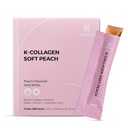 K-Nutra K-Collagen Soft Peach (15.9oz, 30 bâtons) - Cadeaux de vacances - peau, cheveux, santé des ongles, gelée goûteuse, absorption rapide. Collagène marin faiblement moléculaire, vitamine C
