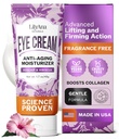 LilyAna Naturals Crème pour les yeux pour les cernes foncés et les puffines, Crème sous les yeux pour les rides et les sacs, Anti-vieillissement - aide à améliorer la sécheresse; pour la peau sensible - 1,7 oz - Fabriqué aux États-Unis