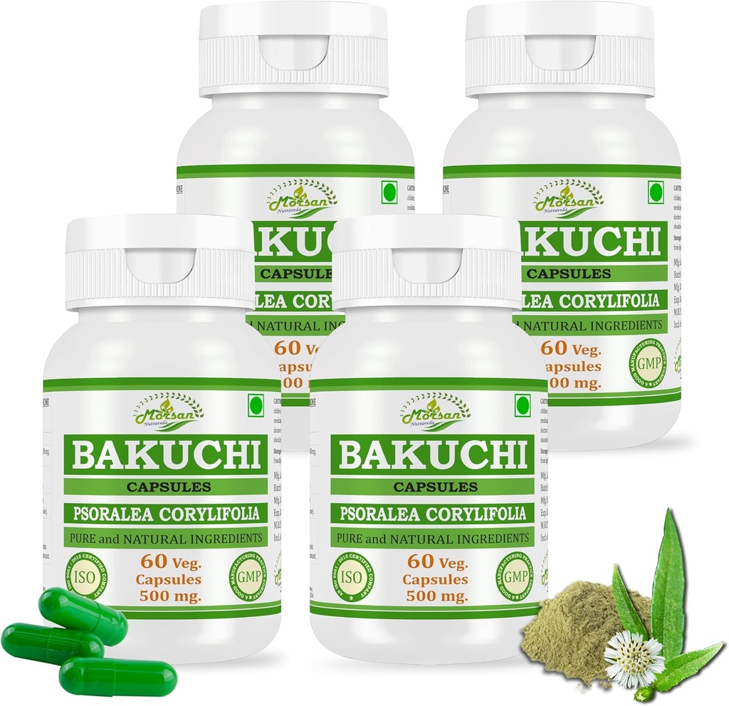 Bakuchi (Bavachi, Babchi) (Psoralea Corylifolia) Capsules de la plus haute puissance, 100 % de produit naturel.