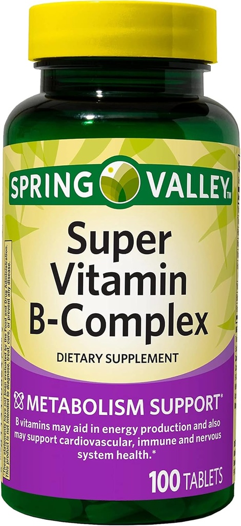 ikj Super Vitamine B-Complex Comprimés Complément diététique, 100 Compte
