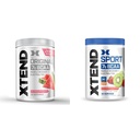 XTEND Original BCAA Poudre de pastèque Explosion et Sport BCAA Poudre de fraise Kiwi Splash - Poudre d'électrolyte pour la récupération et l'hydratation avec des acides aminés - 30 portions