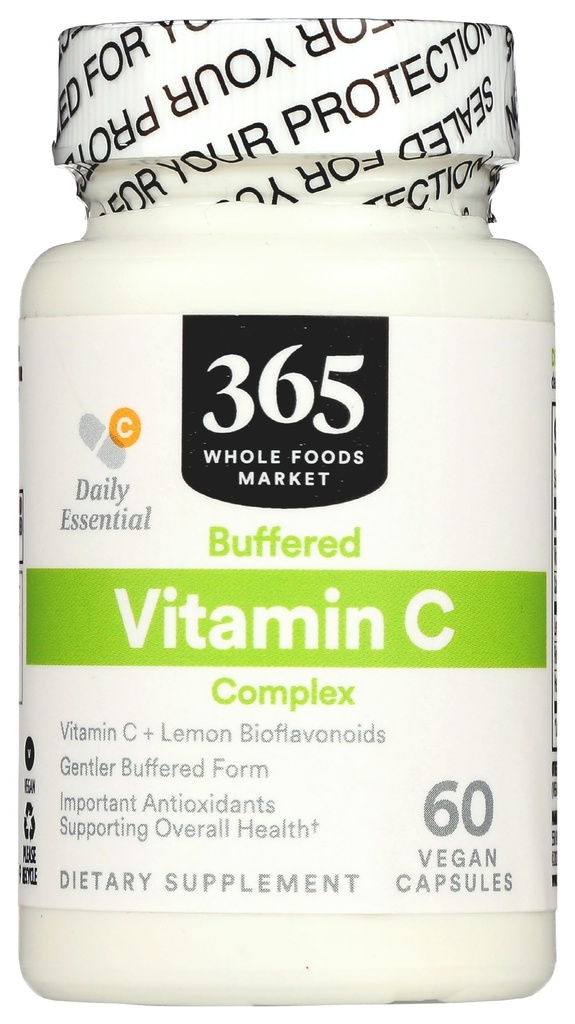 365 by Whole Foods Market, Buffered Vitamin C Complex, Vegan, 60 Capsules