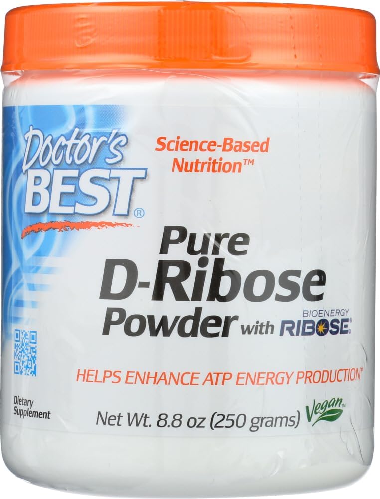 Meilleur D-Ribose de docteur avec la bioénergie Ribose, non-OGM, végétalien, sans gluten, amélioration énergétique, 250g, 8,8 Ounce (paquet de 1)