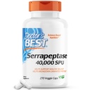 Doctor's Best Serrapeptase, Non-GMO, Gluten Free, Vegan, Supports Healthy Sinuses, 40,000 SPU, 270 Count (Pack of 1)