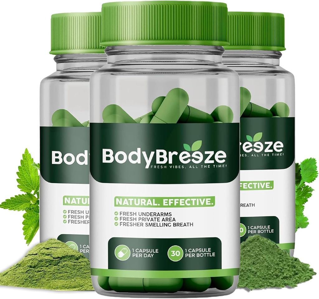 Supplément Déodorant Interne de Chlorophyll 90 Capsules pour le contrôle de l'odeur du corps, la santé de Gut et la respiration fraîche.