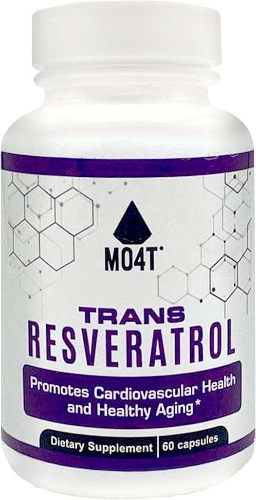 Trans Resvératrol Antioxydant- aide à combattre le stress oxydant- favorise le vieillissement en santé - 60 capsules