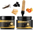 résine de shilajit pour les hommes - Potence maximale Résine biologique naturelle de shilajit dans 85+ Trace Minerals, Himalayan de grade or pur Shiljait pour l'énergie,Immmune Support, 50 Grams Pack de 2 (6 mois d'approvisionnement)