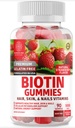 No One Nutrition N1N Premium Biotin Gommies 5000mcg [High Potency, 90 Gommies] pour les cheveux, la peau et les ongles sains pour les adultes et les enfants, végétalien, non-OGM, basé sur la pectine