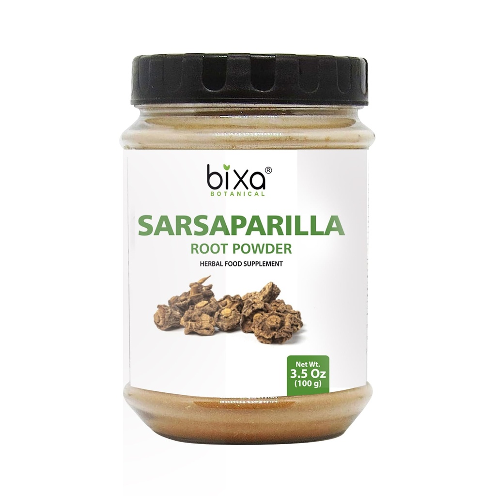 Poudre de racine de Sarsaparilla bixa BOtanIQUE (HEMIDESMUS INDICUS) - 100g(3,5 Oz) Boîte de 1-- Purificateur de sang naturel et agent de refroidissement