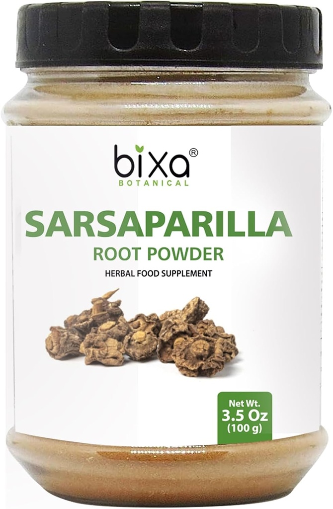 bixa BOTANICAL Sarsaparilla Root Powder (HEMIDESMUS INDICUS) - 100g(3.5 Oz) Pack of 1| Natural Blood Purifier & Cooling Agent |Anti Oxidant Herbal Supplement