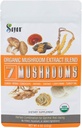 Sayan 7 Champignons Supplément de poudre d'extrait biologique USDA 4 oz / 113g - Chaga, Reishi, Cordyceps, Maitake, Shiitake, Lion's Mane and Turkey Tail, No Fillers, Ajouter au café ou au thé, Corps fruitier