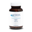 Maintenance métabolique NAC 600 mg Capsules - N-acétyl Cysteine 600 mg Supplément pour le foie et le soutien immunitaire - Antioxydant Défense pour les hommes et les femmes 50+ - 60 Capsules