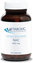Maintenance métabolique NAC 600 mg Capsules - N-acétyl Cysteine 600 mg Supplément pour le foie et le soutien immunitaire - Antioxydant Défense pour les hommes et les femmes 50+ - 60 Capsules