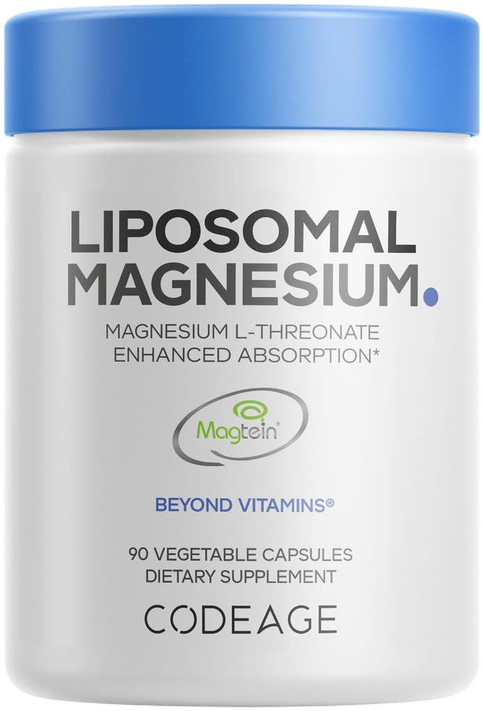 Codeage Liposomal Magnesium L-Threonate, Magtein, NSF, 90 Capsules