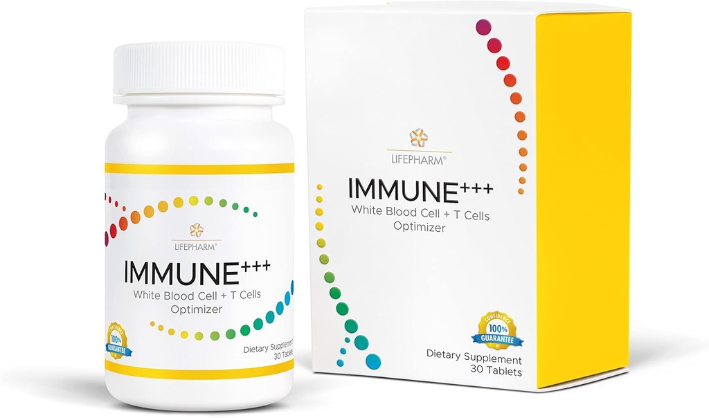 IMMUNE+++ Vital Essentials Supplément vitamine C - 500mg - Augmenter l'immunité avec 3 mélanges puissants d'ingrédients à base de plantes et de botanique - Augmenter les cellules blanches du sang et les cellules T - 30 comprimés