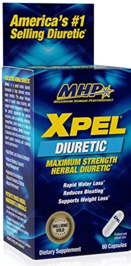 MHP Xpel complément alimentaire - Diurétique de la force maximale, 80 capsules