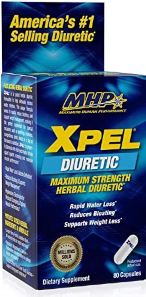 MHP Xpel complément alimentaire - Diurétique de la force maximale, 80 capsules