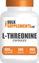 BulkSupplements.com Capsules L-Thréonine - Supplément L-Thréonine, Thréonine 500mg - Supplément acide amino, sans gluten, 1 Capsule par portion, 365 Capsules (paquet de 1)