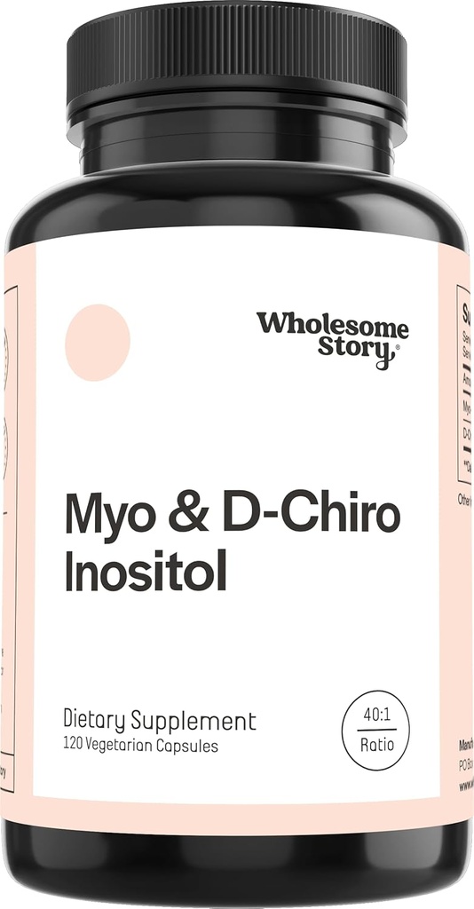 Histoire globale Myo-Inositol & D-Chiro Supplément Inositol pour les femmes , Suppléments de fertilité pour l'équilibre hormonal et le soutien de la santé ovarienne , Myoinositol , Idéal 40:1 Rapport , 30 portions