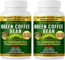 Extrait de fèves de café vert, 100% de capsules de fèves de café vert pur, 50% d'acide chlorogène, 10 000 mg de force, 120 capsules, 4 mois d'approvisionnement, sans OGM et sans gluten, supplément à base de plantes traditionnelles