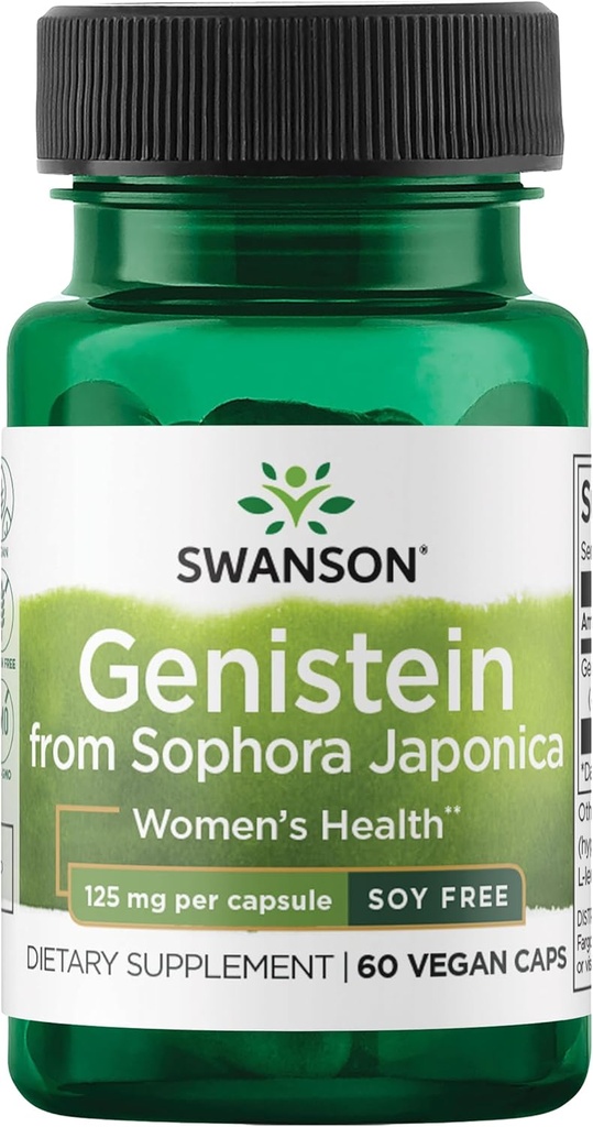 Swanson Genistein sans soja - Supplément naturel à base de plantes pour les femmes - Confort et équilibre - (60 capsules de Veggie, 125mg chacune)